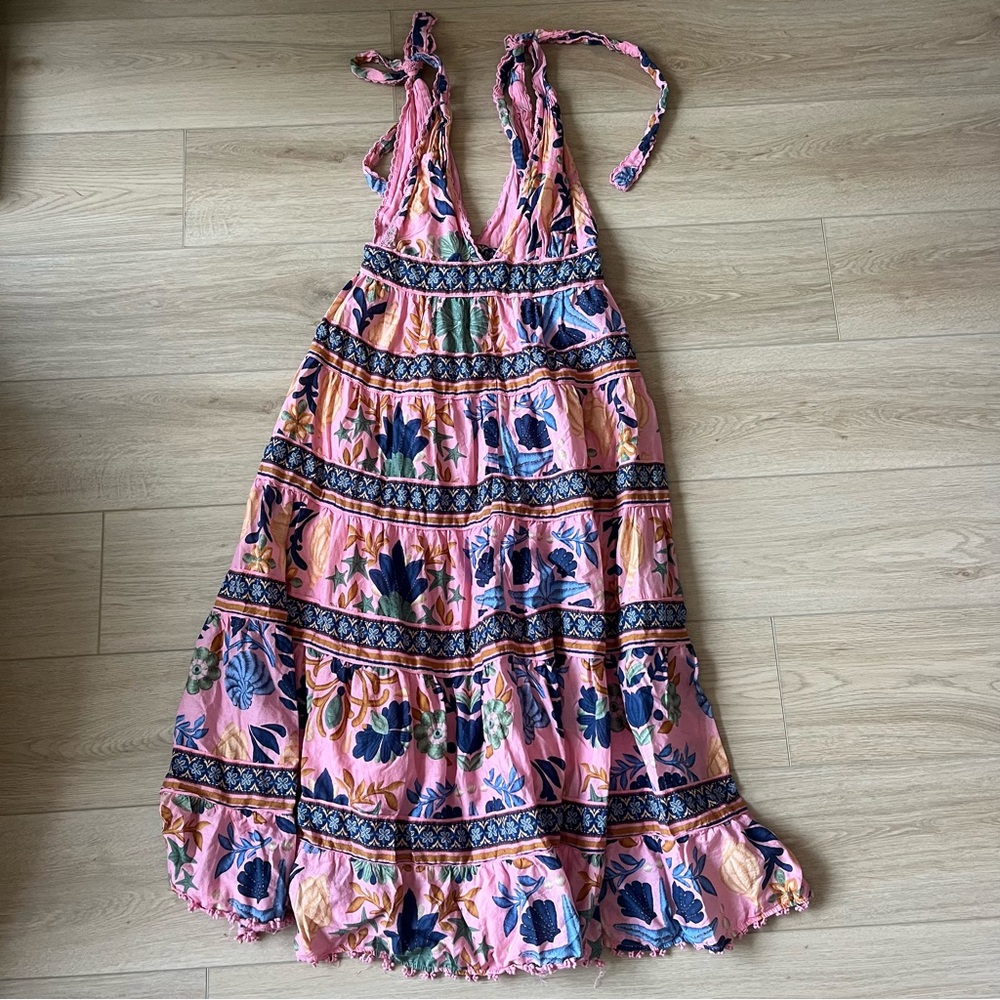 Farm Rio Seashell Tapestry Midi Dress